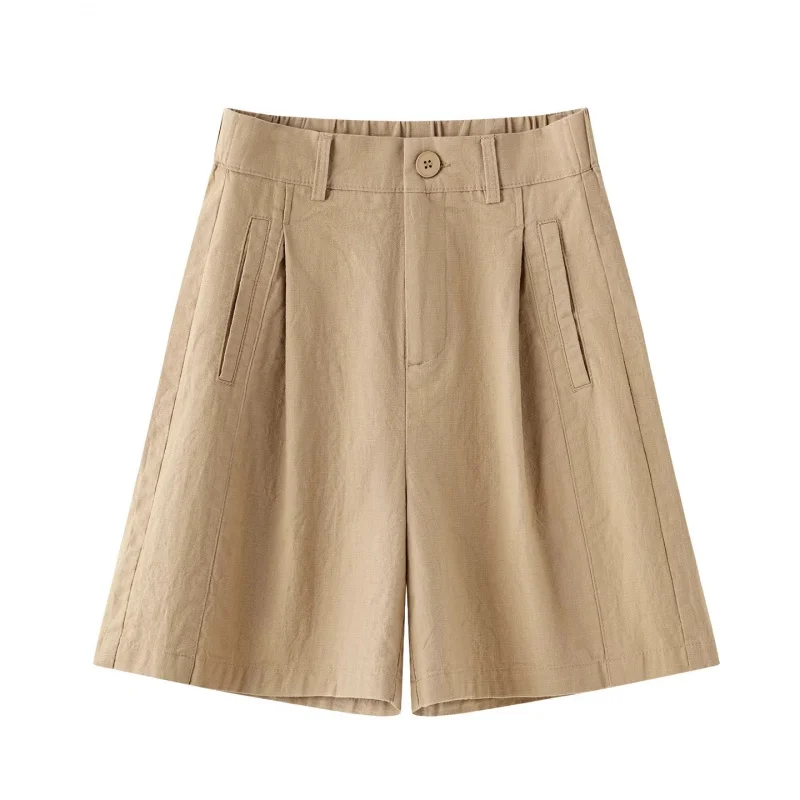 شورت صيفي رقيق كاجوال للنساء، شورت مرن بسيط للتخسيس مريح ومتعدد الاستخدامات بأربعة أرباع #6