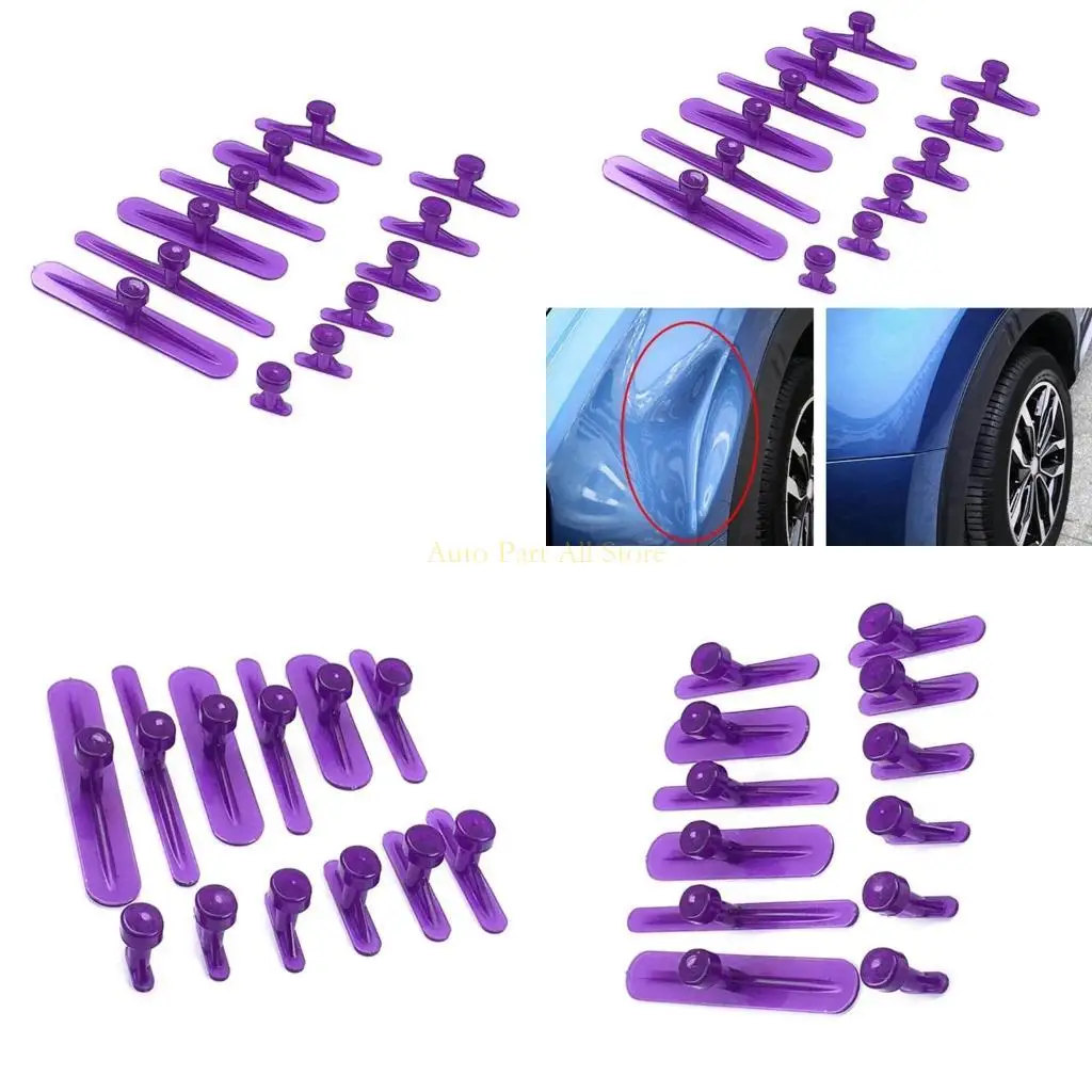 

J0MA 12Pcs Glues Pulling Tabs Car Body Dent Removal Pulling Tabs Dent Repair Tool Glues Pullers Tabs