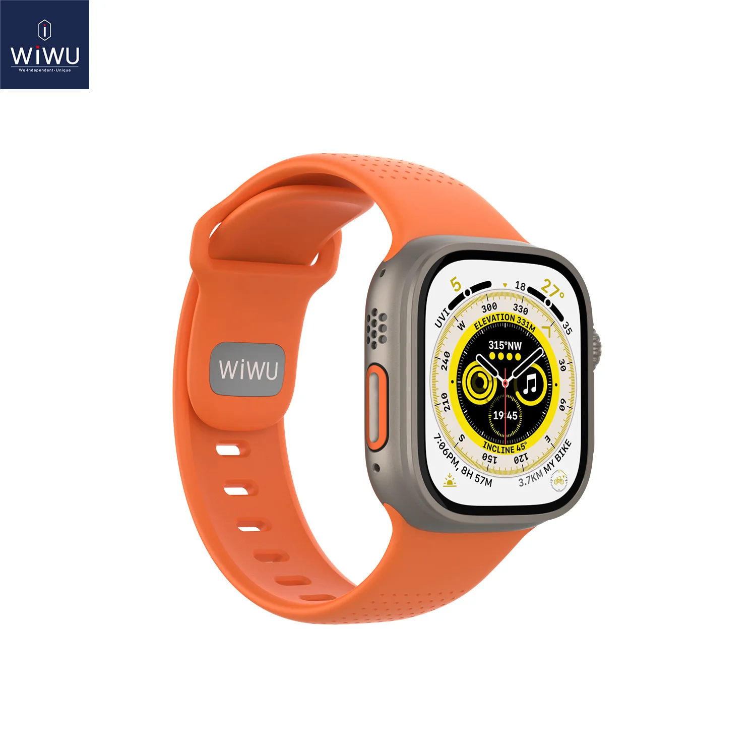 

Ремешок WiWU для Apple Watch SE 3 2 1, дышащий резиновый ремешок для iWatch Ultra 3 2 1, легкий, 49 мм, 46 мм, 45 мм, 44 мм