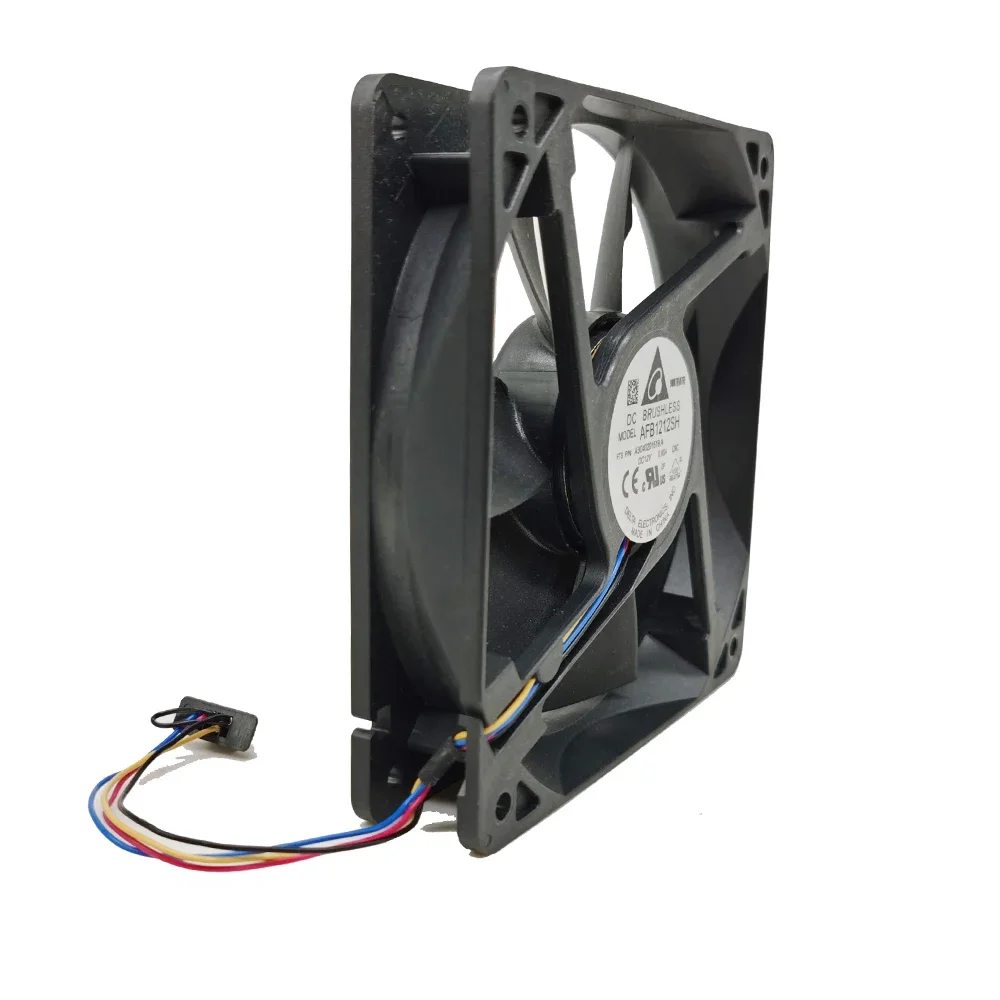 Ventilador de bola duplo para Delta, AFB1212SH, 12V, 0.8A, 12025, 12cm, 4 fios, regulação de velocidade PWM, 120x120x25mm, novo