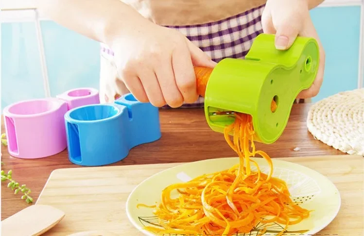 

egetable Spiralizer Bundle Fruit Slicer Julienne Peeler Stainless Steel Vegetable Spiral Slicer Julienne Cutter KX 005