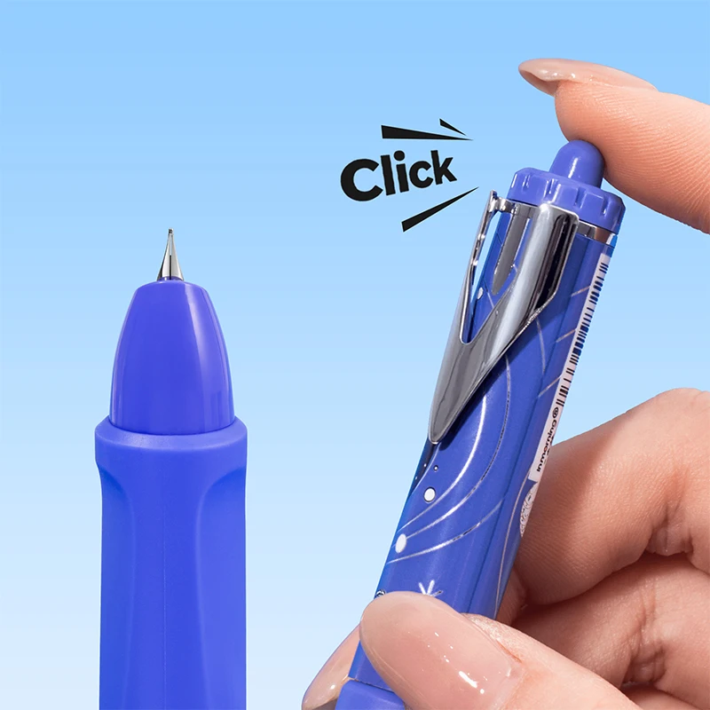 Space Theme Click Fountain Pen with Ink Cartridges, Aesthetic Fun Writing Tool & Desktop Decor  Students & Office Use