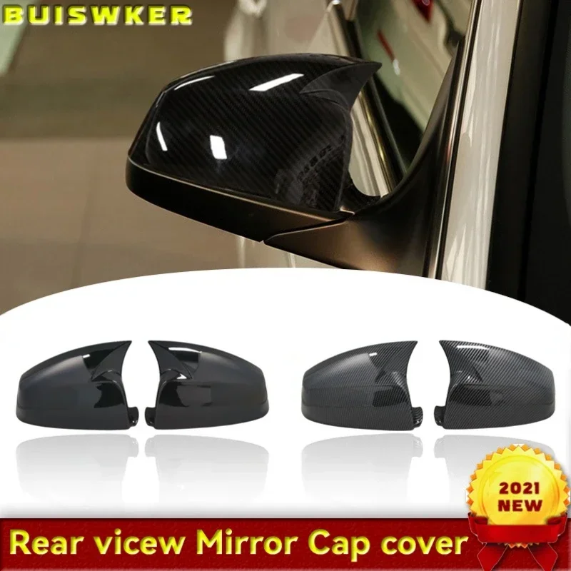 

Carbon Fiber Pattern Replacement Horn caps for BMW 5 6 7 serie F01 F02 F03 F04 F06 F07 F10 F11 F12 F13 Mirror Cover Car styling