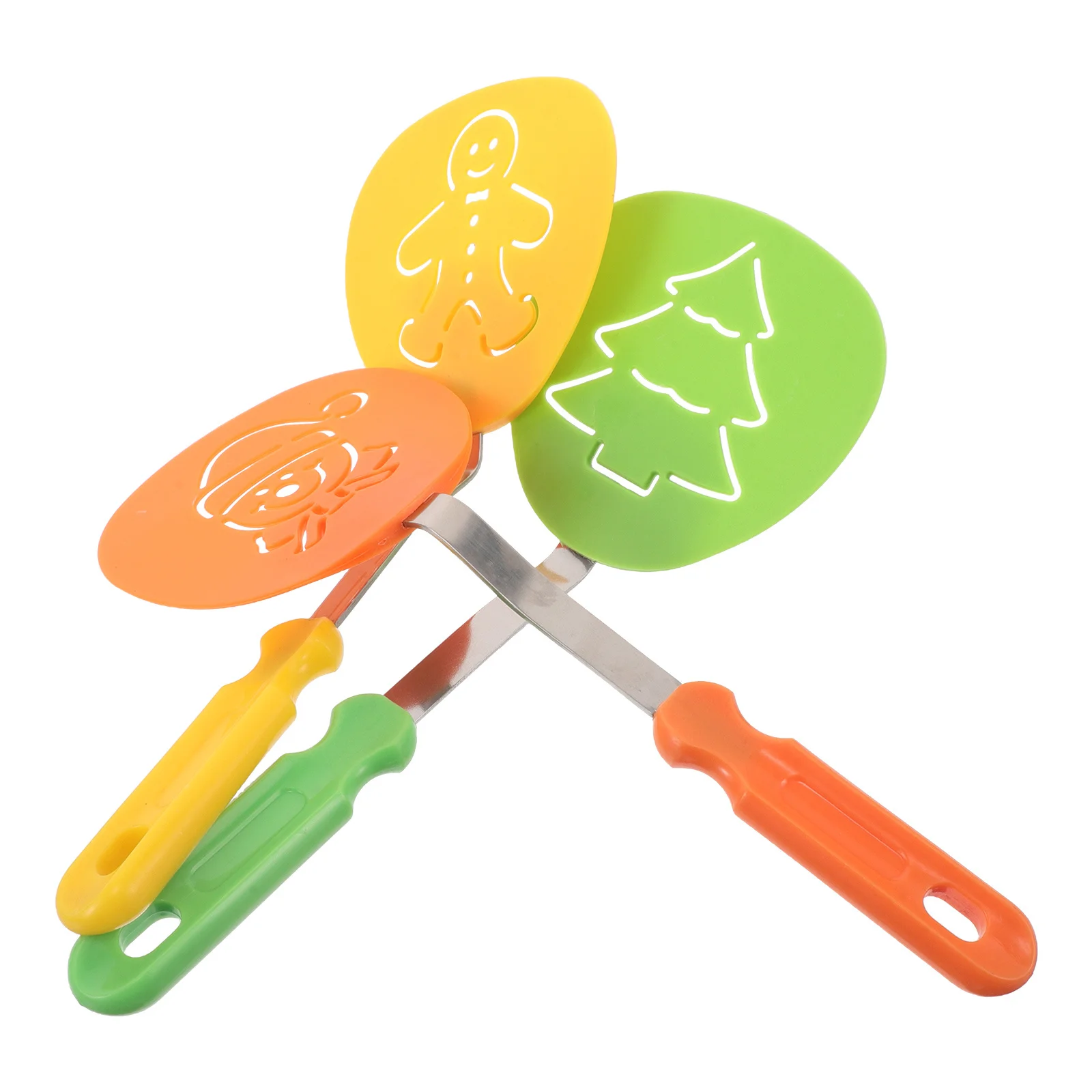 

3Pcs Christmas Nylon Kitchen Spatulas Holiday Cooking Utensils Gingerbread Man Tree Pattern Pancake Flipper Nonstick Spatula Set
