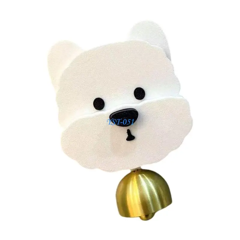 E15A Light Reminder Dog Hanging Piece for Refrigerator or Entryway, White Puppy Accent With Adhesive Backing for Flat Area or