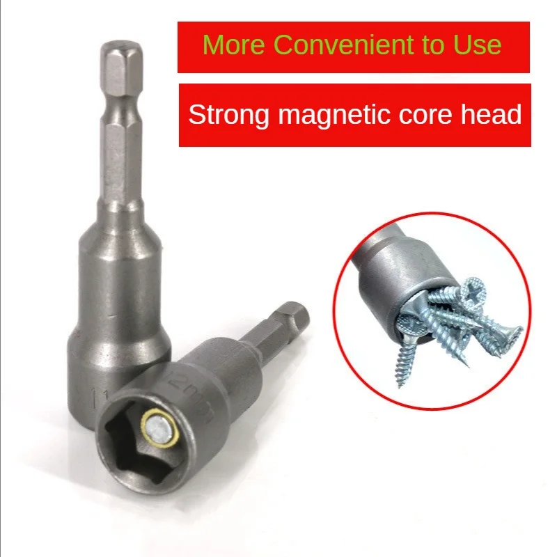 1pc 6mm-19mm impact Socket Magnetic Nut Screwdriver 1/4 hex key set Drill Bit Adapter for Power Drills Impact Drivers Socket kit