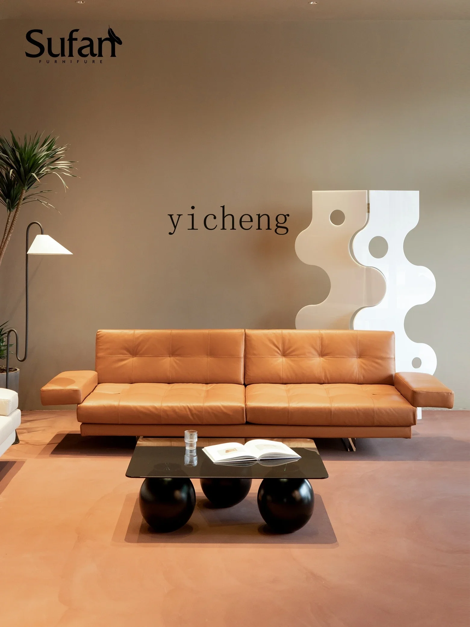 V5.9 Suspension Sofa/Mid-Ancient Imported Napa Cowhide Leather down Simple Soft Bag Leather Art