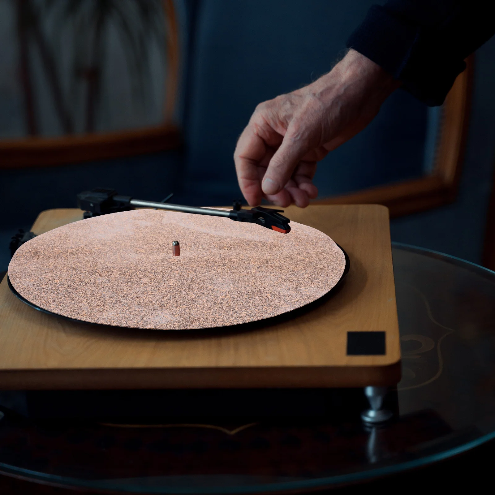 

Cork Record Mat Turntable Mat Vinyl Protective Pad Stable Performance Reduce Record Slip Disc Protective Pad Home Use