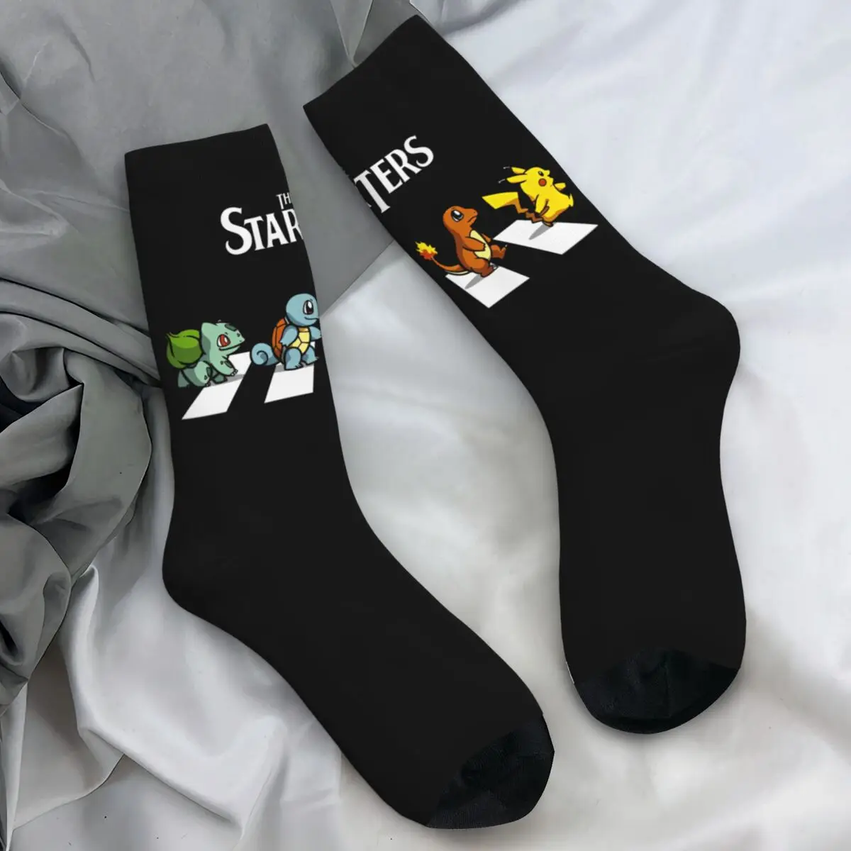 Pokemon MINISO Socks Autumn Stockings Elegant Unisex Men Breathable Socks Design Cycling Non Skid Socks