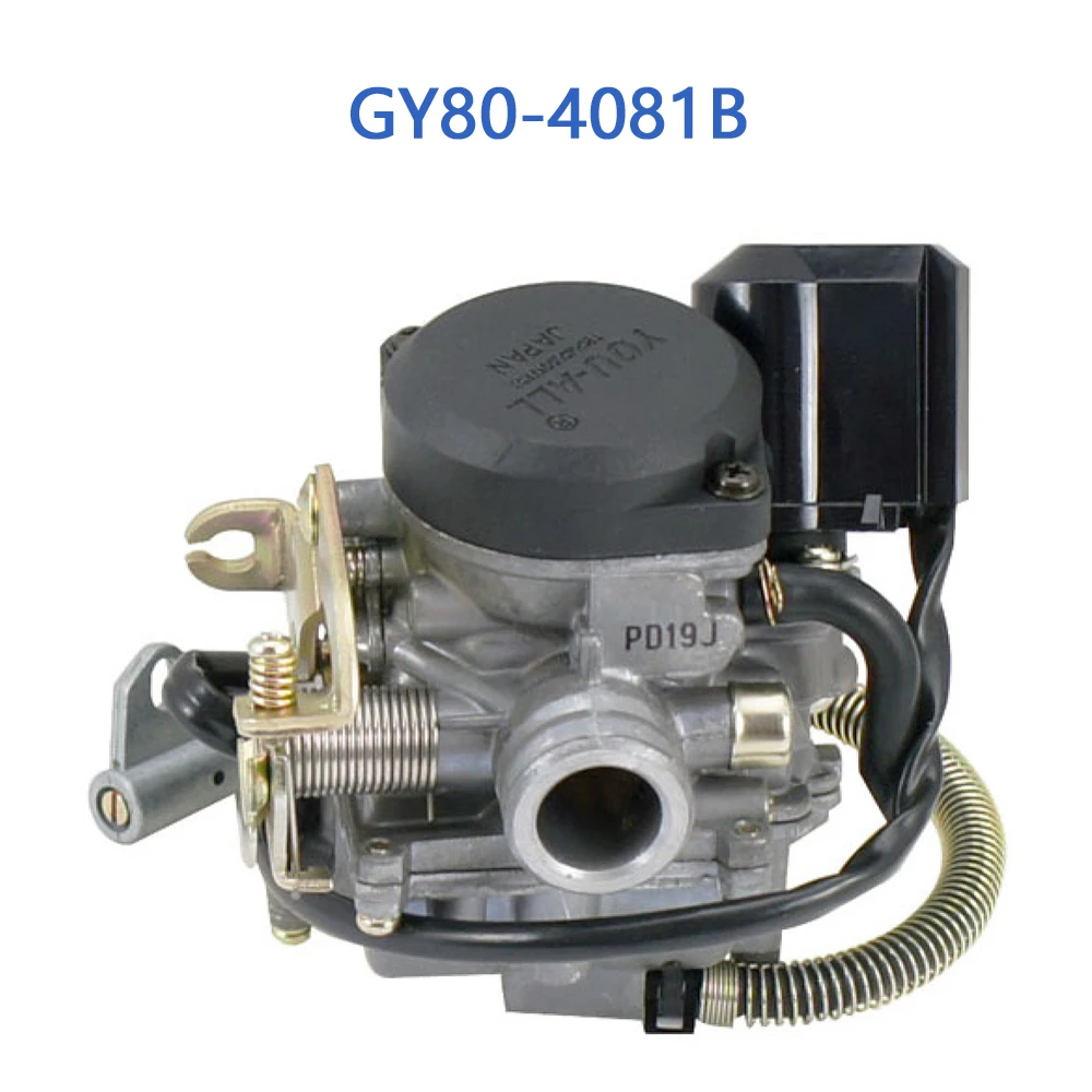 

GY80-4081B GY6 80cc YOU-ALL КАРБЮРАТОР Assy PD19 w/ускоритель для 4-тактного китайского скутера GY6 50cc мопеда 1P39QMB двигатель