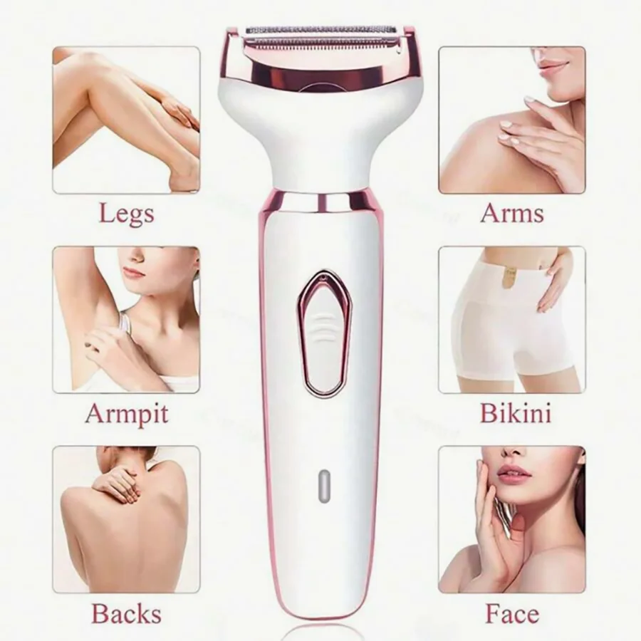 Ladies' electric shaver, 4-in-1 rechargeable beauty set, ladies' facial, nose, leg and underarm shavers, painless dry and wet sh image 4