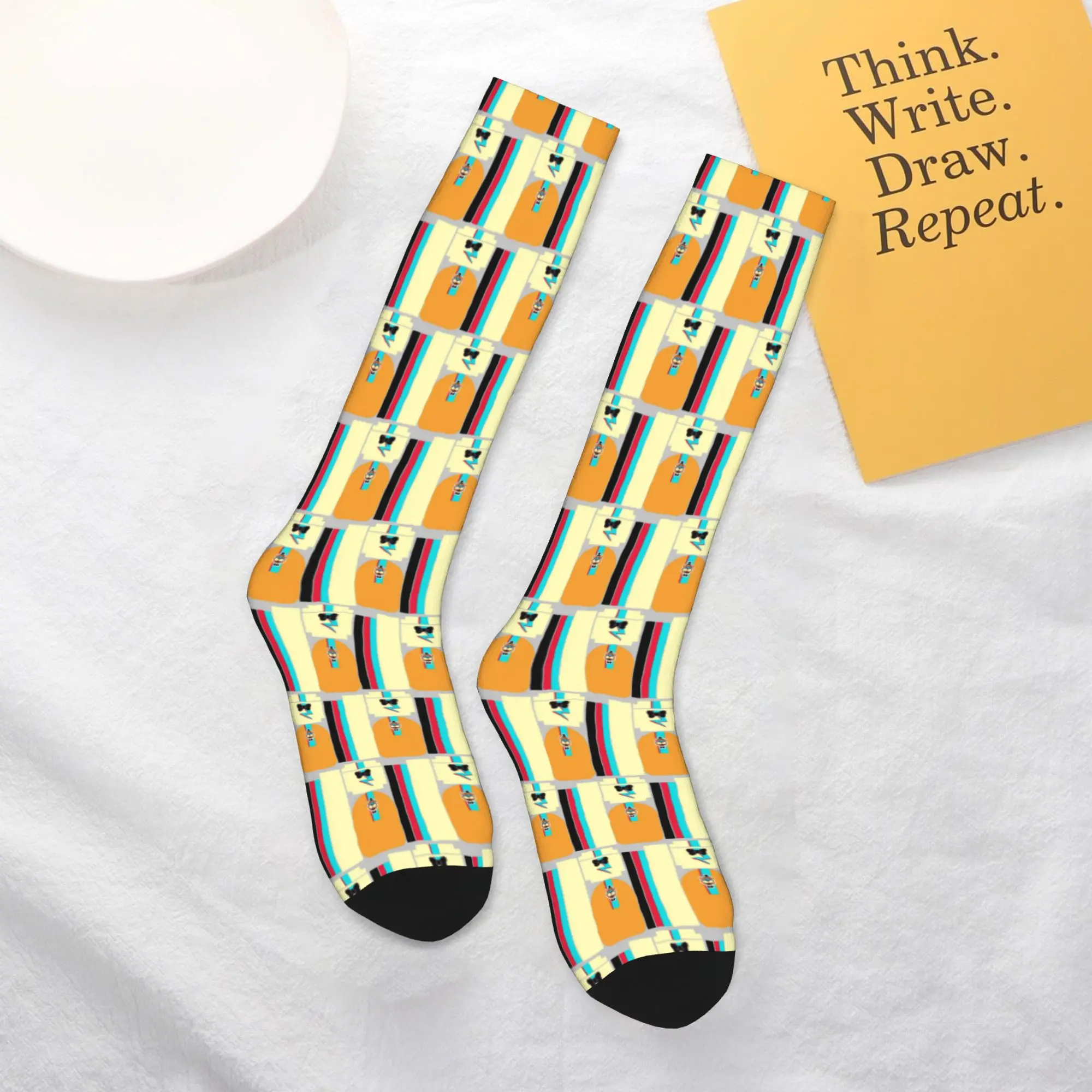 

Всесезонные чулки для экипажа Glamrock Freddy Fazbear, развлекательные носки Harajuku, сумасшедшие длинные носки, аксессуары для мужчин и женщин