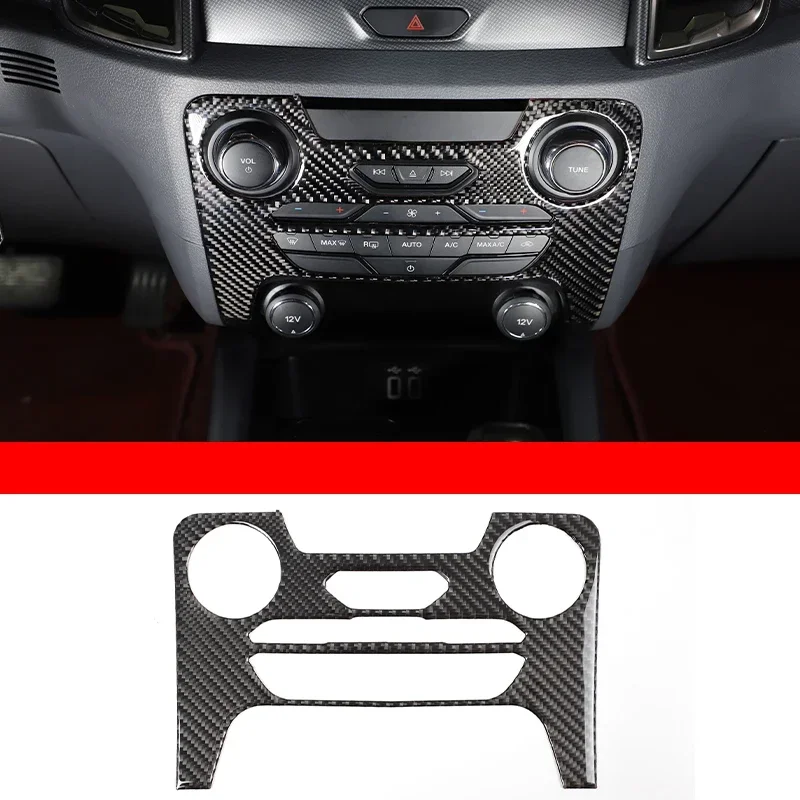 

Soft Carbon Fiber For Ford Ranger Wildtrak 2015-2021 Car central control gear outer frame cover decorative stickers accessories