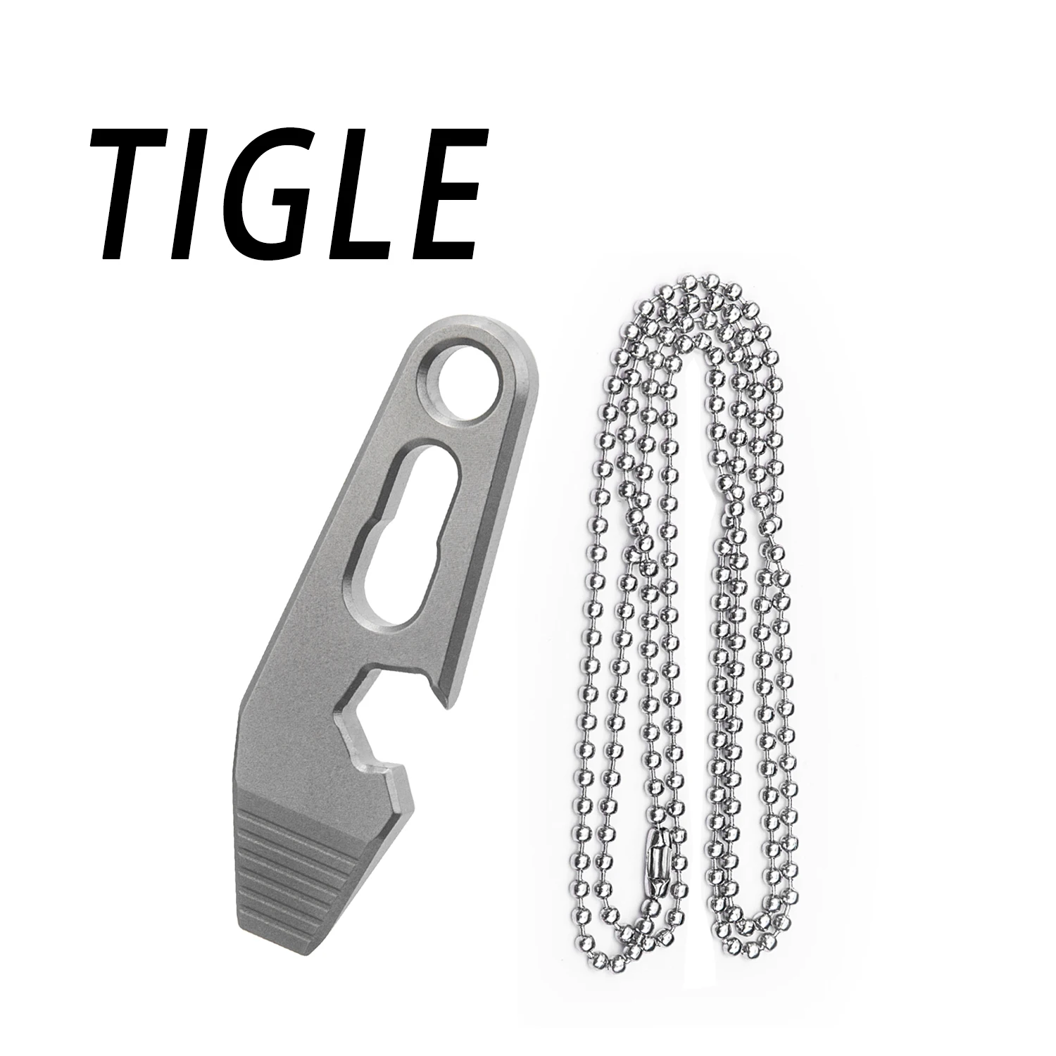 Titanium Alloy Super Light Crowbar Multifunctional Outdoor EDC Small Tool Pendant Accessories Unpacking Bottle Opener With Chain