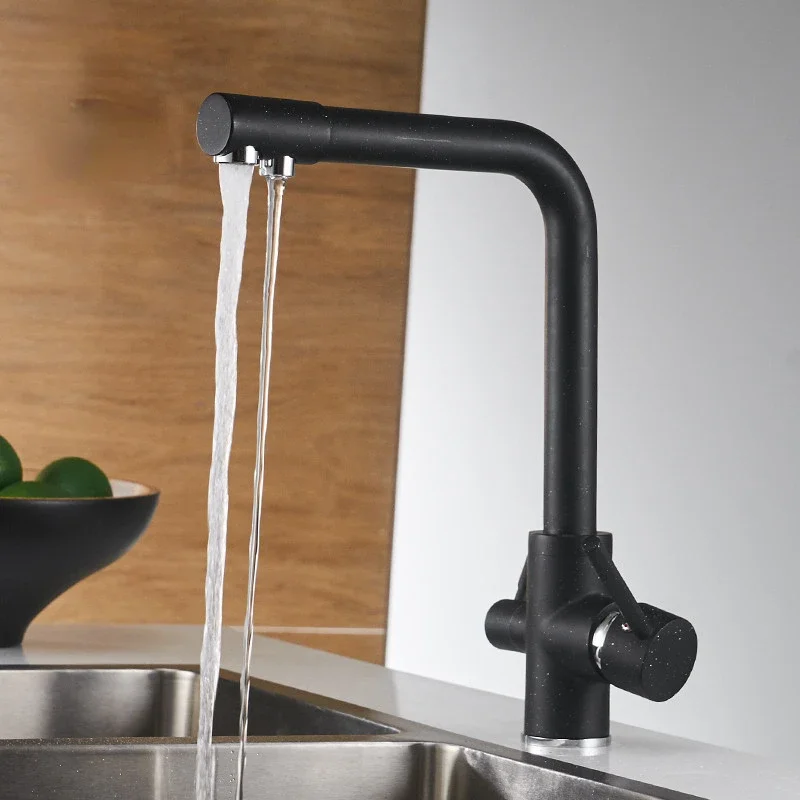 Crane For Kitchen Basin Filter Kitchen Faucets Deck Mounted Mixer Tap 360 Rotation with Water Purification Features Mixer Tap