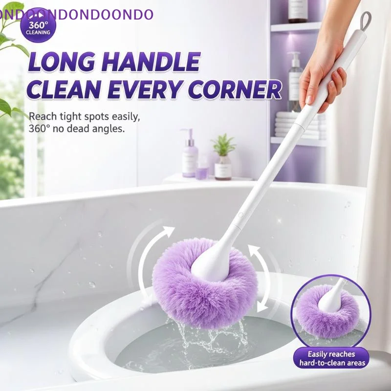 Long Handle Cloud Spherical Bathroom Brush, Multifunctional Bathtub Toilet Cleaning Brush No Dead Corners Surface Safe Cleaner