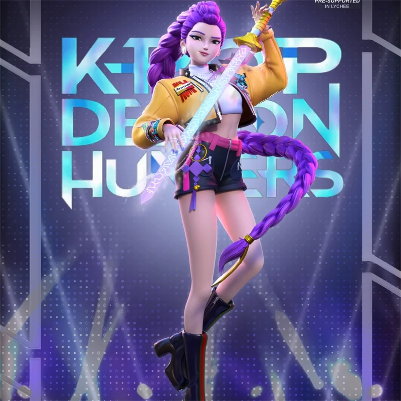 K-팝 데몬 헌터즈 22cm 액션 피규어 모델 애니메이션 캐릭터 귀여운 키트 데스크탑 창의성 장식품 트렌디 장난감 인형 소녀 선물