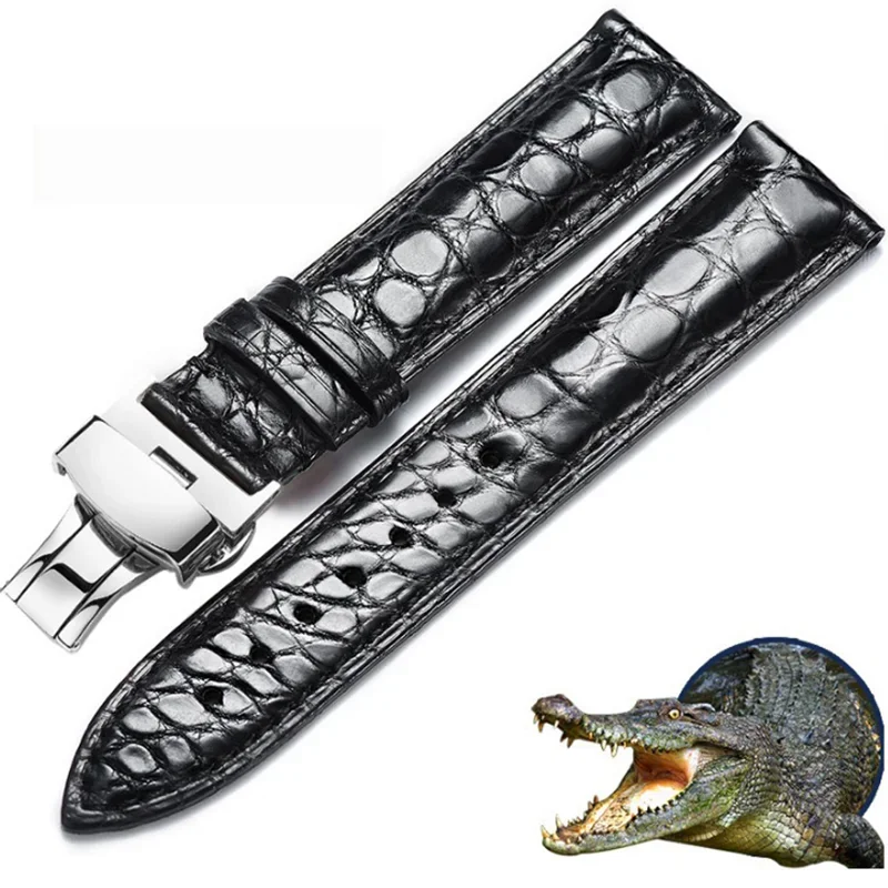 Real Alligator Watch Strap Genuine Leather Watch Bands For Men Or Women Watch Accessories 12 - 24mm