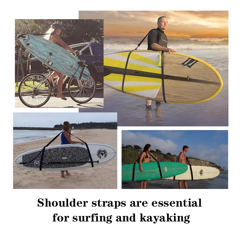 Kottesen Paddleboard-Gurt SUP-Zubehör Verstellbarer Surfbrett-Schultergurt Kajak Multifunktionales Bindeseil Mehrfarbiges Befestigungsseil – Detail 3