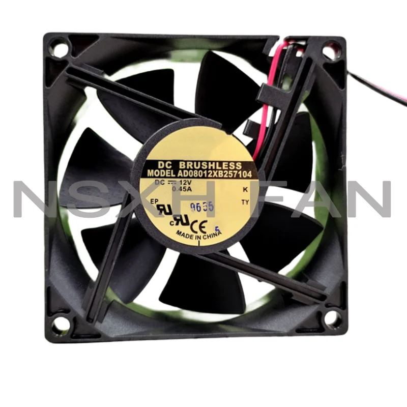 Ventilador de refrigeración de carcasa, AD08012XB257104 8025 12V 0.45A 8 CM