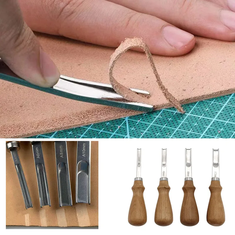 Leder Ausdünnung messer Kantens ch neider dünner Französisch Leder Seite Beveler Werkzeug Handwerk Skiving Abschrägung DIY A4 mm A6 mm A8 mm A10 m