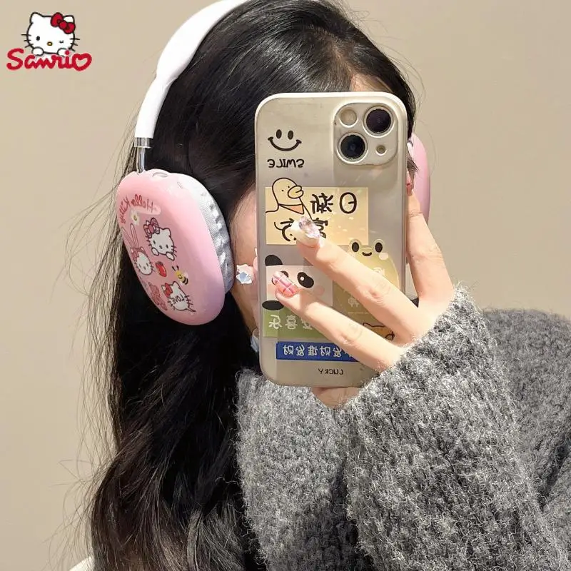 Kawaii Disney Anime Airpods Max Protective Sheath Cute Hello Kitty Cartoon Sweet and Fashionabl Earphone Case Gifts for Girls