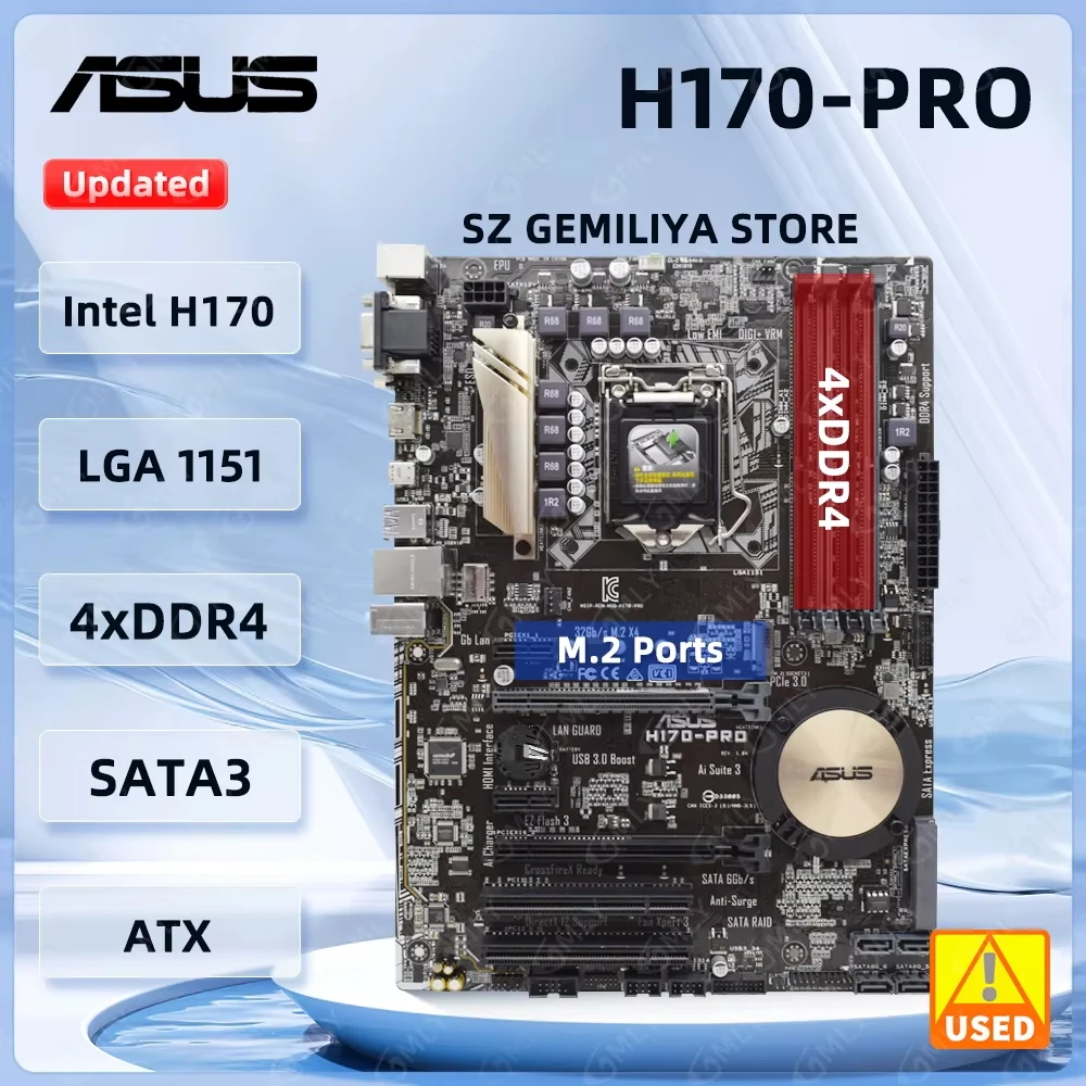 ASUS H170-PRO Motherboard Intel H170 LGA 1151 Motherboard DDR4