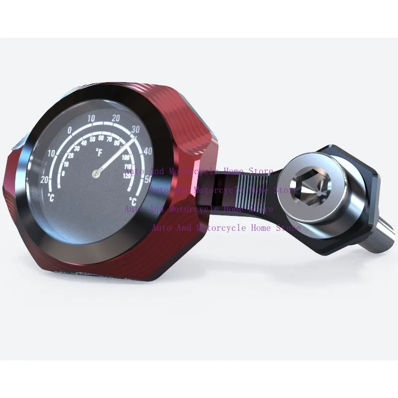 1pcs Motorcycle Watch Clock Thermometer 8-10MM Rearview Mirror Thermometer Mount Temp Gauges for Motorcycle