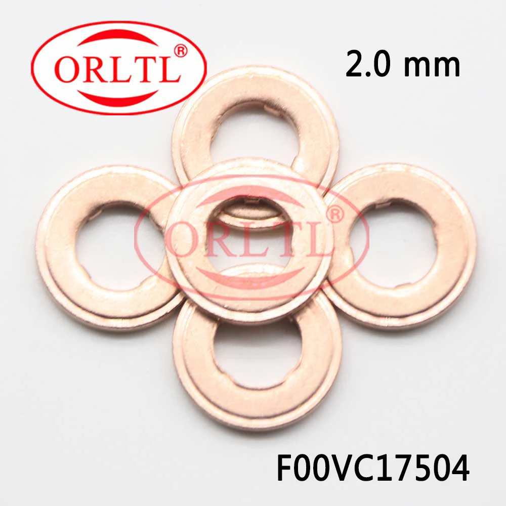 2.0mm Copper Washers Shims F00VC17504 F 00V C17 504 For Bosch Common Rail Injector Tips 4 Pieces Free Shipping