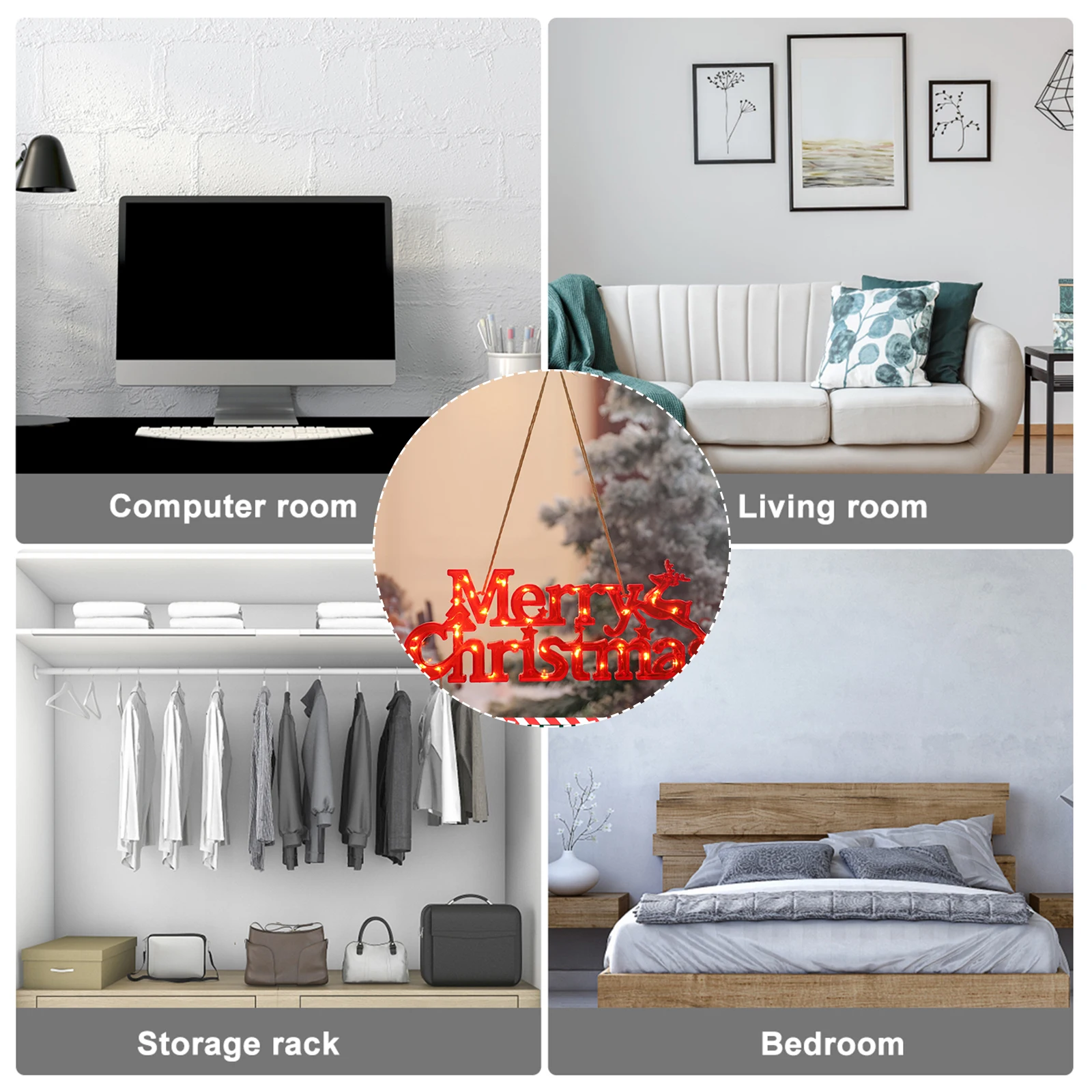 الإبداعية عيد ميلاد سعيد ضوء مجلس خفيفة الوزن جارلاند الديكور المحمولة عيد الميلاد إكليل الغلاف الجوي ضوء عيد الميلاد الديكور #1