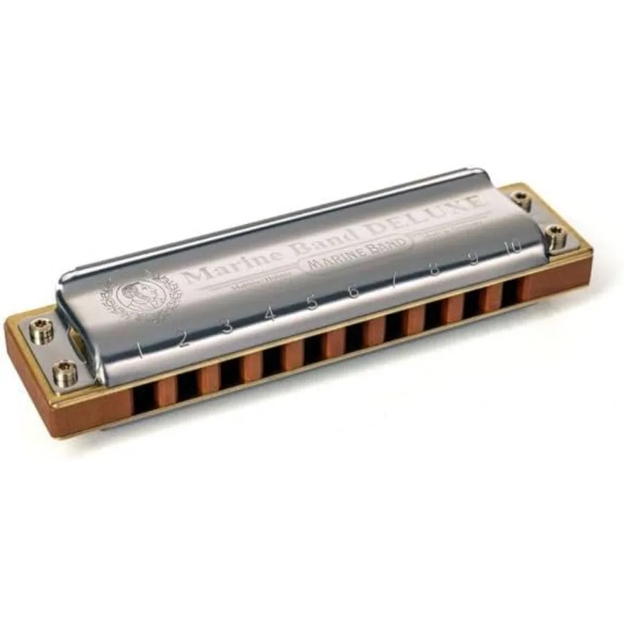 HOHNER Marine Band Deluxe Harmonica G أداة البلوز والموسيقى الشعبية عالية الجودة مع نغمة محسنة ومتانة للمحترفين