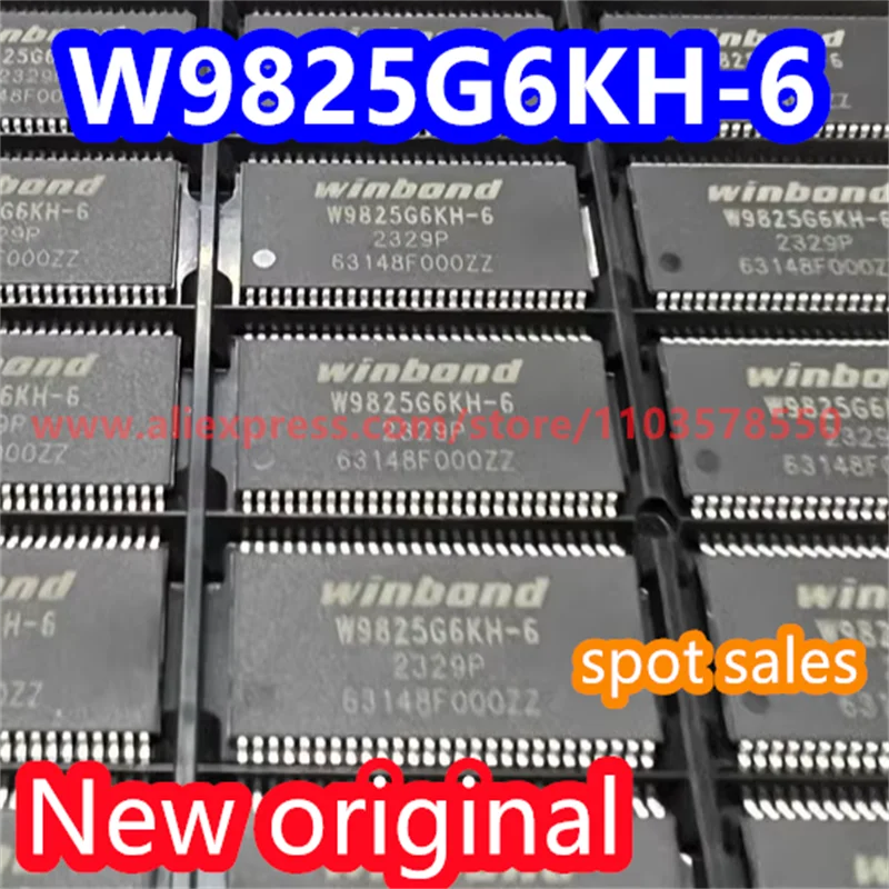 

10 шт., 100% Новый оригинальный W9825G6KH-6 посылка TSOP54 256Mbit, чип оперативной памяти W9825G6