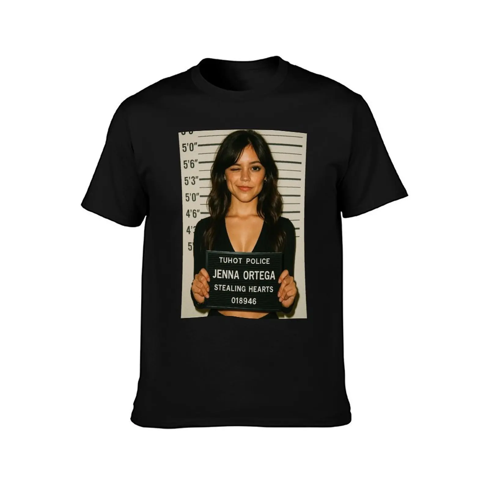Jenna Ortega Stealing Hearts T-Shirt Abstract Pattern Print Top