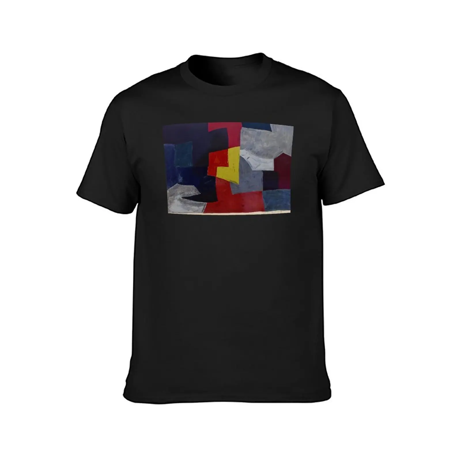 Serge Poliakoff - Composition grise, rouge et jaune - 1960 T-Shirt oversized boys whites plain black t shirts men