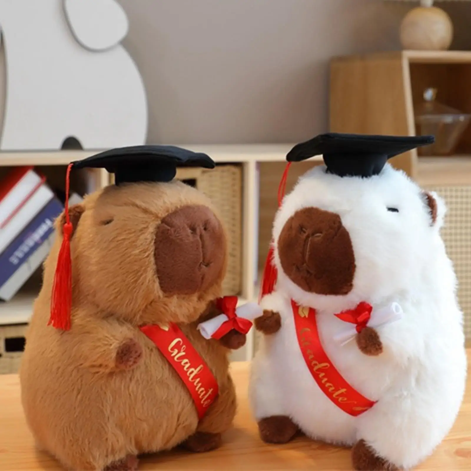 ชุดรูปแบบ kado wisuda ตุ๊กตาหนานุ่ม capybara ผ้ากำมะหยี่น่ารักสำหรับตุ๊กตาหนานุ่มกอด