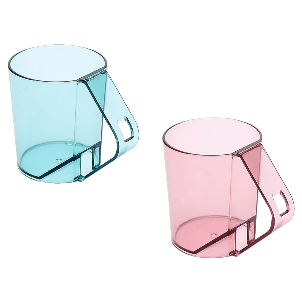 2 Pcs Toothbrush Cup Washing Cups Mugs Toothbrushes Travel Household Storage Plastic Bathroom