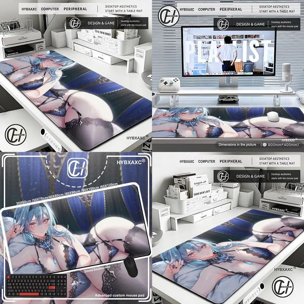 

Genshin Impact Eula Lawrence Anime Mouse Pad Keyboard Office Rubber Soft Table Mat Kawaii Girl Carpet Cartoon Gaming Pc Mousepad