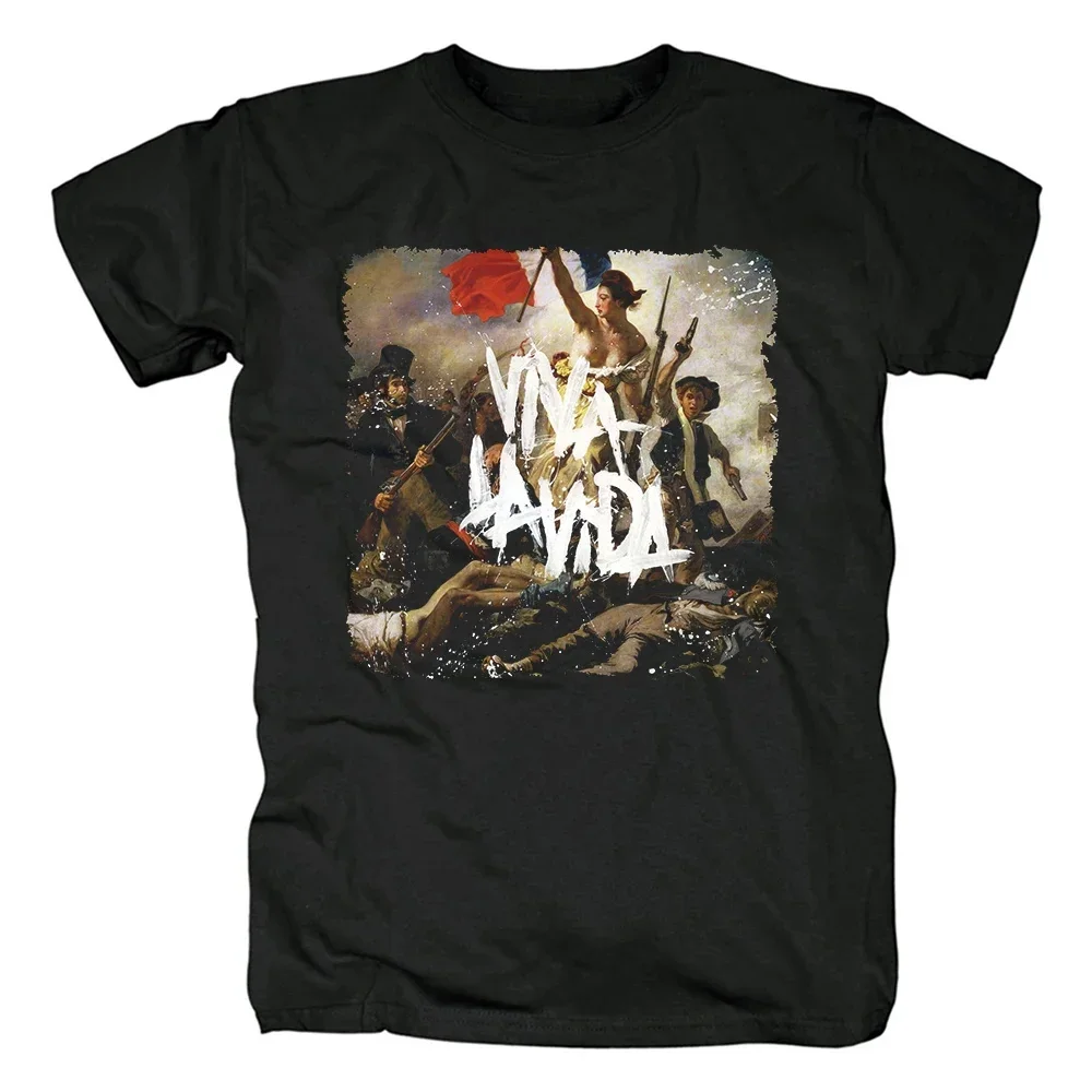 

Sommer Männer viva la vida bedruckte T-Shirts Stil Kurzarm O-Ausschnitt Baumwolle T-Shirt Indie Rock T-Shirt Streetwear Homme