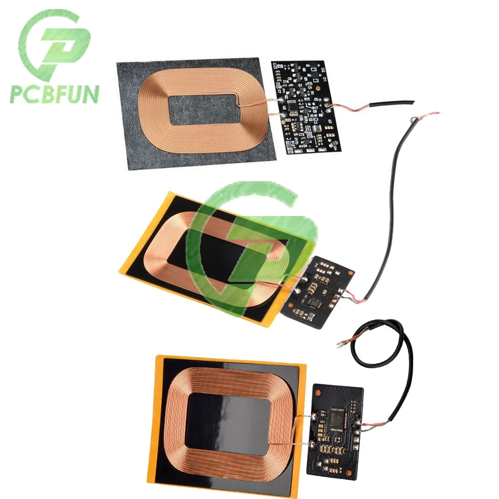 

DIY Standard Wireless Charging Coil Receiver Module PCBA Board Coil Circuit Board DIY Battery Coil 5V 1A Fast Charger Module