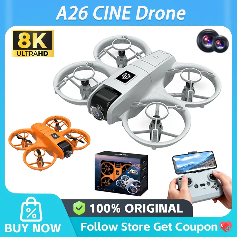 

A26 Drone 8K 5G GPS HD Aerial Photography Quadcopter With Dual Cameras Remote Control UAV For Kids Adult Gift Outdoor Travel Toy
