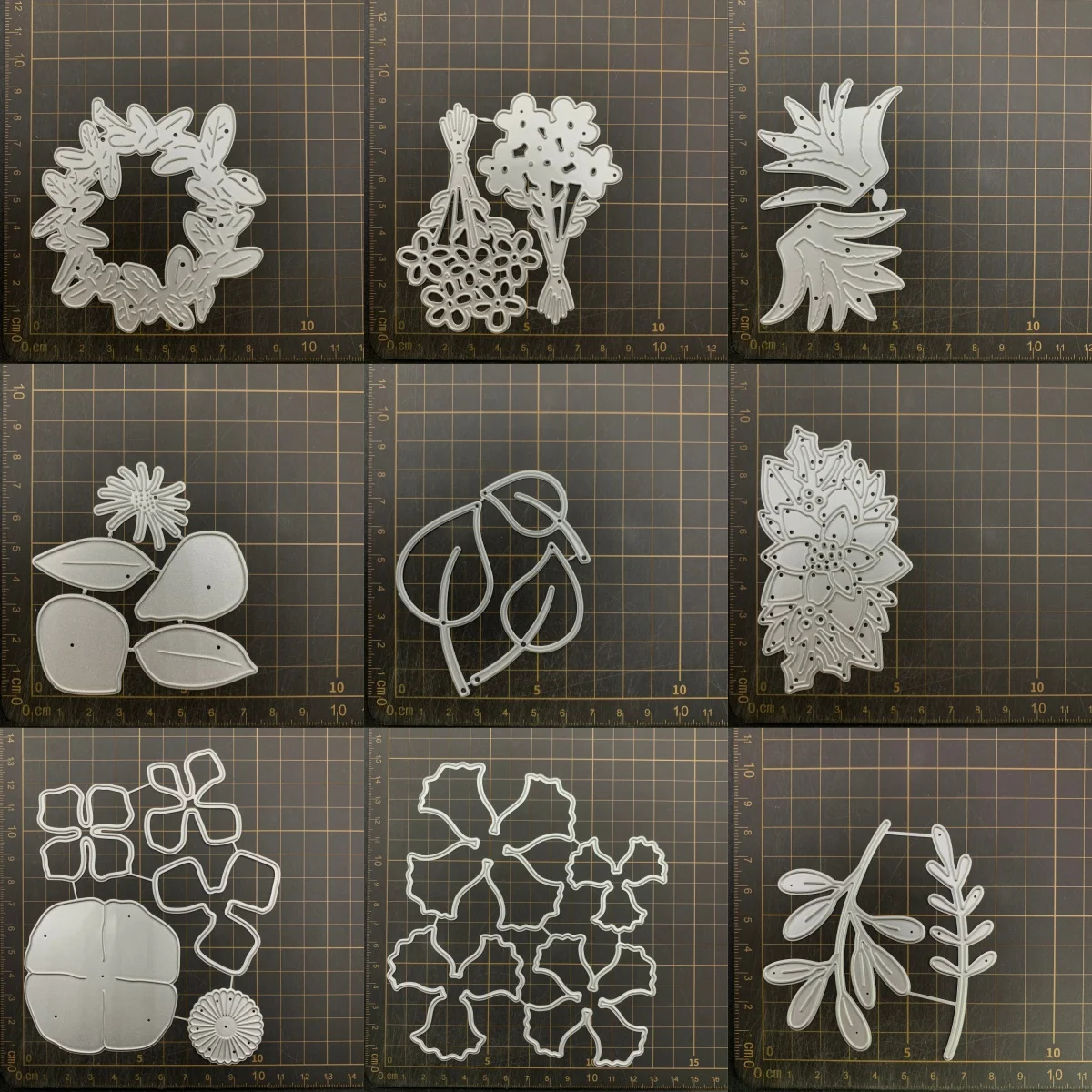 Garden Floral Metal Cutting Dies Wreath Bouquet Flower Leaf Die Cuts for Scrapbook Layout Handmade Greeting Card Decoration
