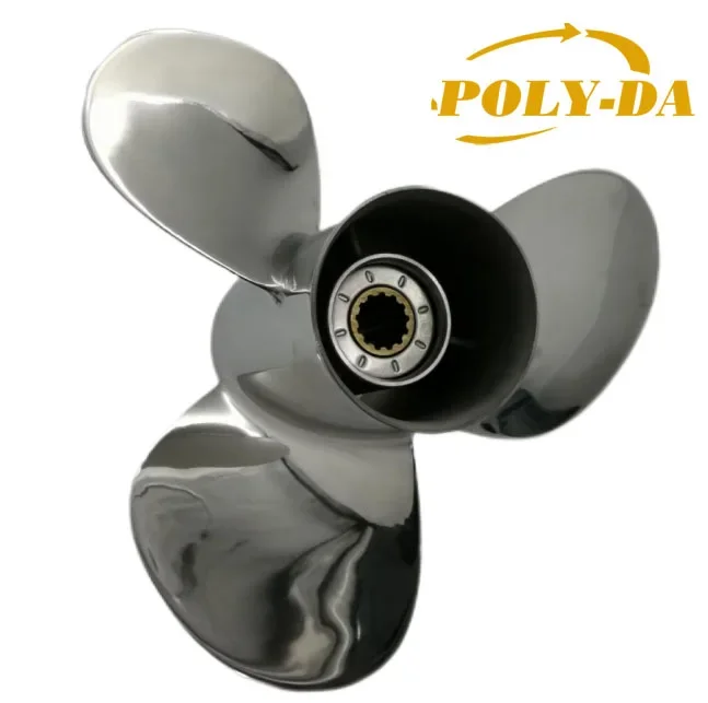 25-60HP 11 1/8X13-G Popular Prop STAINLESS STEEL Boat Propeller MARINE OUTBOARD PROPELL Matched For Engine