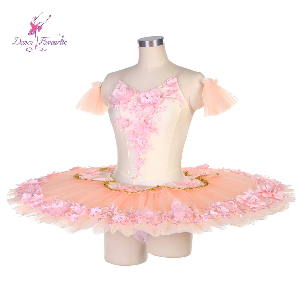 Dance Favourite Ballet Tutu Bll471 Bleekroze Lijfje Pre-Professionele Tutu Toneelvoorstelling Kostuums Competiton Ballet Tutu