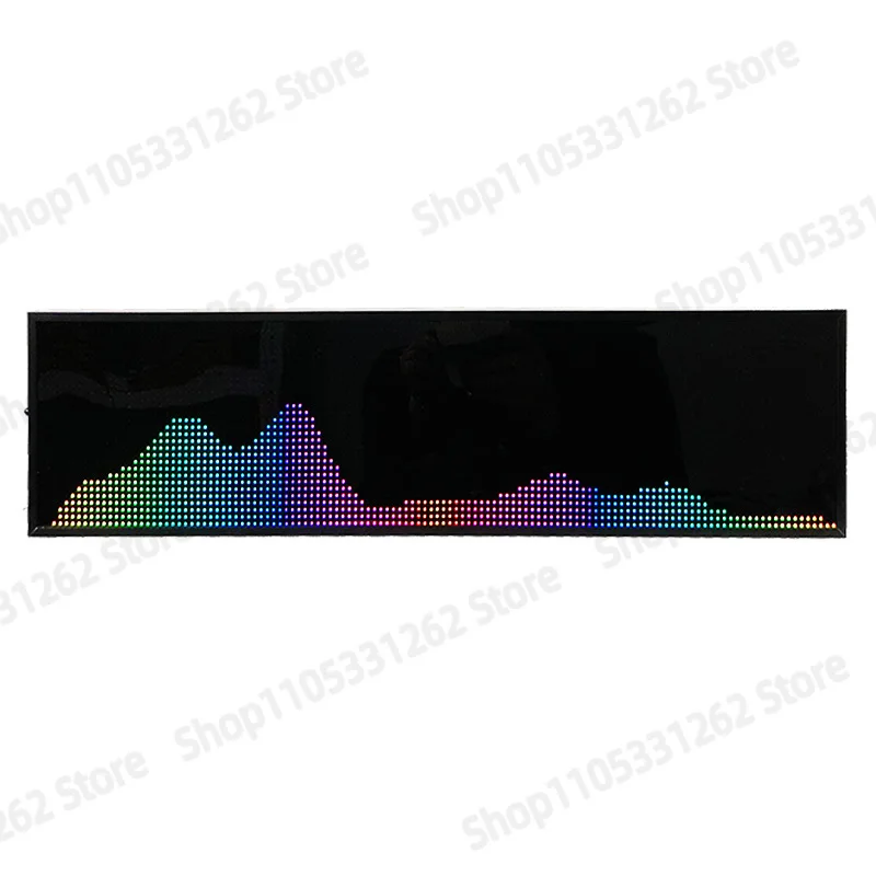 Professional Dynamic Music Rhythm Spectrum Display RGB Full Color Sound Pickup Lamp Desktop Ornament Music Atmosphere Light