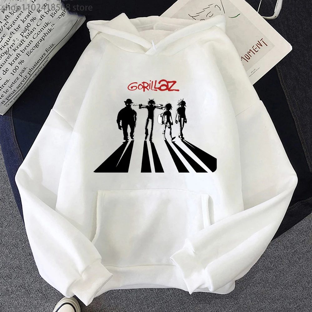 Gorillaz Print Hoodies MenWomen Streetwear Music Band Sweatshirts Harajuku Hip Hop Male Clothes Harajuku Y2k Oversized Hoodie