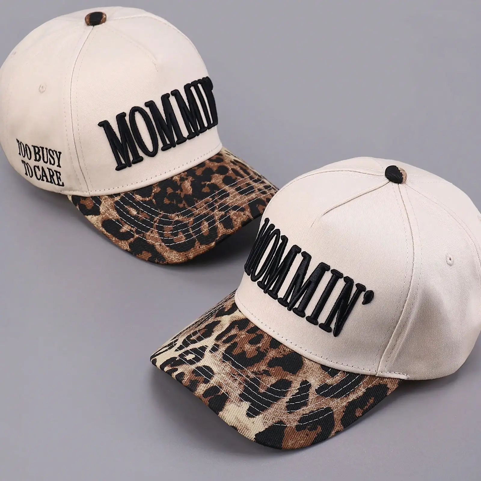 Mommin قبعة سائق الشاحنة للنساء المطرزة أمي قبعة بيسبول قابل للتعديل قماش خمر قبعة لارتداء عادية #5