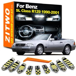 ZITWO 11Pcs Canbus For Mercedes Benz SL Class R129 1990- 1996 1997 1998 1999 2000 2001 LED Interior Light License Plate Lamp Kit