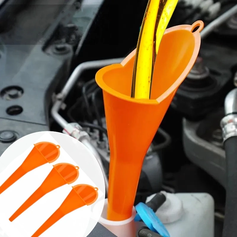 

3pcs Car Long Stem Funnel Oil Filling Tools Anti-splash Engine Oil Funnel Motorcycle Refueling Tools Auto Accessories