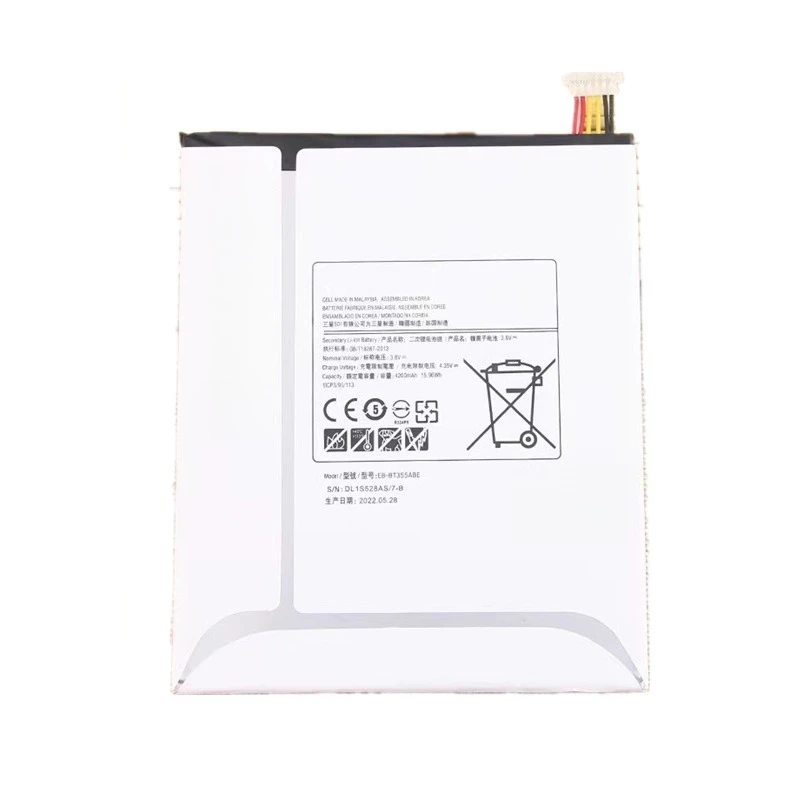 بطارية الكمبيوتر اللوحي 3.7 فولت 4200 مللي أمبير EB-BT355ABE لأجهزة سامسونج جالاكسي تاب A8 SM-P200 P205 P350 P355 بطارية بديلة جديدة عالية الجودة #2