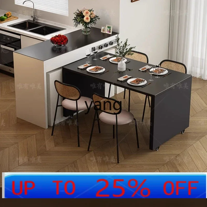 cx evening wind island dining table integrated rock slab dining table can be separated split type household